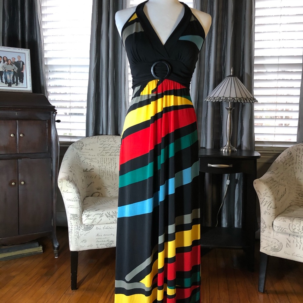 Multicolor Halter Dress Charlotte Russe Size M NWT